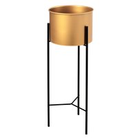 Kovový květináč LOFT - 21x21x60 cm - zlatý