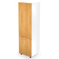 Vysoká kuchyňská skříňka pro vestavnou lednici VITO - 60x214x56 cm - dub medový