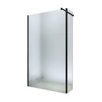 Koupelnová pevná zástěna MEXEN WALK-IN PLUS 50+30 cm - BLACK