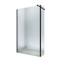 Koupelnová pevná zástěna MEXEN WALK-IN PLUS 70+30 cm - BLACK