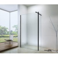 Koupelnová pevná zástěna MEXEN WALK-IN PLUS 60+30 cm - BLACK