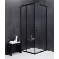 Sprchový kout MAXMAX MEXEN RIO transparent - 70x70 cm - BLACK, 860-070-070-70-00