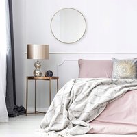 Kulaté zrcadlo LOFT 70 cm - s tenkým zlatým rámem