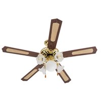 Stropní svítidlo s ventilátorem RETRO - 132 cm - zlaté