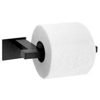 Držák toaletního papíru - kovový - černý - bez vrtání