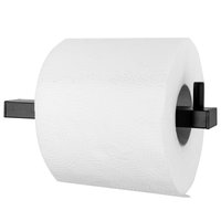 Držák toaletního papíru - kovový - černý - bez vrtání