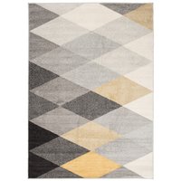 Kusový koberec AZUR vlaječky - šedý/žlutý