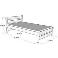 Dětská postel z masivu KARAS - 160x70 cm