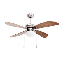 Stropní svítidlo s ventilátorem MODERN - 105 cm - stříbrné