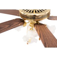 Stropní svítidlo s ventilátorem RETRO - 132 cm - zlaté