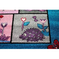 Dětský koberec POHÁDKOVÝ LES - tyrkysový