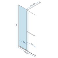 Sprchová zástěna se dveřmi MAXMAX Rea CORTIS 120 cm - černá