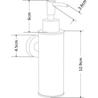 Závěsný kulatý dávkovač mýdla MEXEN s pumpičkou - nerezová ocel - černý matný, 70622-70