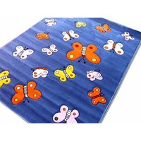 SKLADEM: Dětský koberec BUTTERFLY blue - 100x200 cm