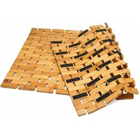 Koupelnová mozaiková bambusová předložka 40x60 cm
