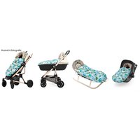 Rostoucí fusak do kočárku GROW UP - BLUE DIAMOND - s kožešinou