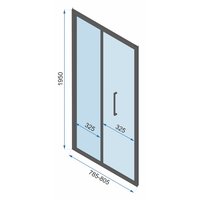 Sprchový kout MAXMAX Rea RAPID fold 80x90 cm - černý