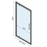 Sprchový kout MAXMAX Rea RAPID swing 100x90 cm - černý