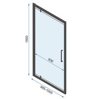 Sprchový kout MAXMAX Rea RAPID swing 100x90 cm - černý