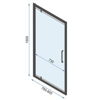 Sprchový kout MAXMAX Rea RAPID swing 80x90 cm - černý