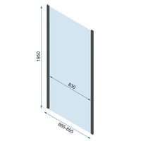 Sprchový kout MAXMAX Rea RAPID swing 100x90 cm - černý