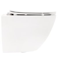 Závěsné WC MAXMAX Rea CARLO mini RIMLESS + Duroplast sedátko flat - bílé