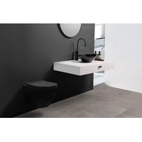 Závěsné WC MAXMAX Rea CARLO mini RIMLESS + Duroplast sedátko flat - černé matné