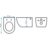 Závěsné WC MAXMAX Rea CARLO mini RIMLESS + sedátko basic - bílé