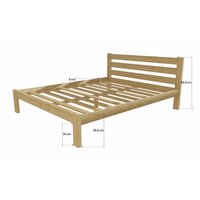 Postel z masivu 200x200 cm - MK11A
