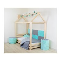 Dětská designová postel z masivu 200x90 cm DOMEČEK 1