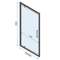 Nástěnný sprchový kout MAXMAX Rea RAPID swing 90x80x90 cm - černý