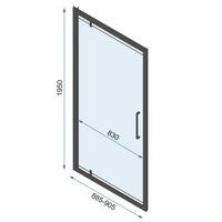 Nástěnný sprchový kout MAXMAX Rea RAPID swing 90x90x90 cm - černý