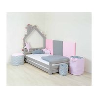 Dětská designová postel z masivu 200x80 cm DOMEČEK 2