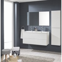 Koupelnová skříňka s keramický umyvadlem 120 cm, bílá