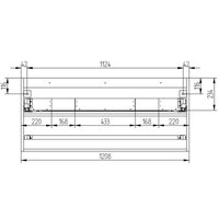 Koupelnová skříňka s keramický umyvadlem 120 cm, bílá
