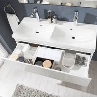 Koupelnová skříňka s keramický umyvadlem 60 cm, bílá