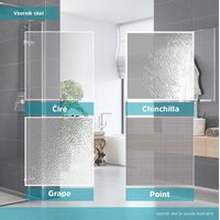 Sprchové dveře, Novea, 100x200 cm, chrom ALU, sklo Čiré, levé provedení
