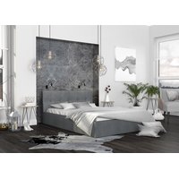 Postel RINO 200x120 cm s úložným prostorem - Paris čalounění - ocelová šedá