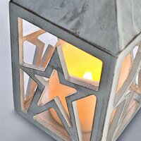 Dekorační LED lucerna se svíčkou - dřevěná - 2x AA