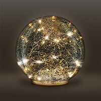 Dekorační LED vánoční skleněná koule - 15 cm