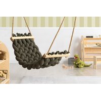 Dětská houpací síť SCANDI - 65x45 cm - khaki