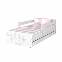 Dětská postel MAX - 160x80 cm - RŮŽOVÁ BALETKA - norská borovice
