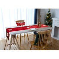 Vánoční běhoun na stůl MERRY CHRISTMAS - 35x170 cm - červený