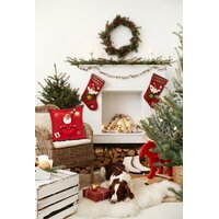 Vánoční povlak na polštář 45x45 cm - Santa