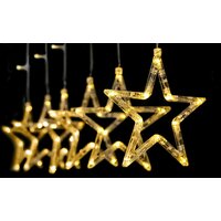 Vánoční svítící řetěz - hvězdy - 92 LED - 250x110 cm