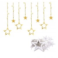 Vánoční svítící řetěz - hvězdy - 92 LED - 250x110 cm