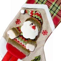 Vánoční závěsná ponožka se Santou na malé dárečky - 53x30 cm
