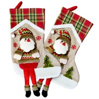 Vánoční závěsná ponožka se Santou na malé dárečky - 53x30 cm