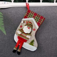 Vánoční závěsná ponožka se Santou na malé dárečky - 53x30 cm