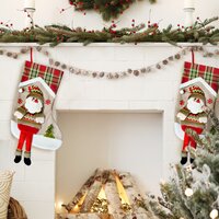 Vánoční závěsná ponožka se Santou na malé dárečky - 53x30 cm